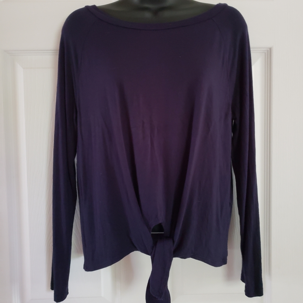 Solid Navy Top with front knot